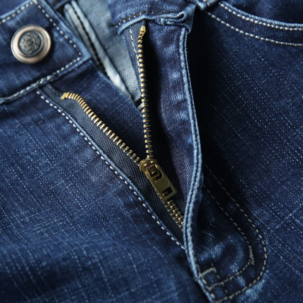 Весна Осень Джинсы для мужчин бизнес тренд высокое качество Slim Fit прямые брюки мужские модные Смарт повседневные офисные хлопковые брюки 35