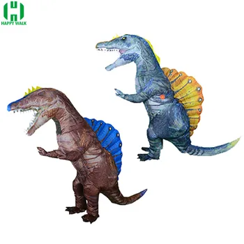 

2020 Year New Style Adult Dinosaur Costume Spinosaurus Inflatable Costume Halloween Costumes Carnival Cosplay Fancy Party Dress