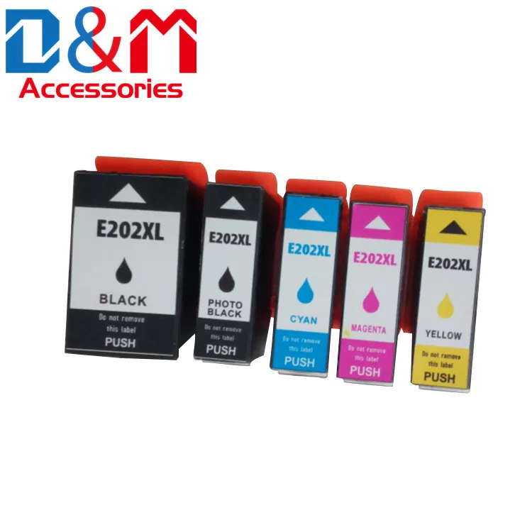 

1Set Refillable Ink Cartridge with Chip 202XL T202XL E202XL for Epson Expression Premium XP-6000 XP-6005 XP-6001 XP-6100