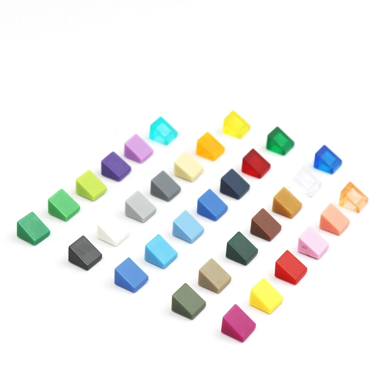 Creative 50-Piece Set of 1x1 Slope Bricks for DIY Educational Building Projects