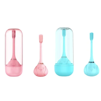 

Kids Wireless Rechargeable Electric Toothbrush,Sonic Toothbrush, Cute Onion-Shaped, Waterproof 360°Brush Head and Timing Functio