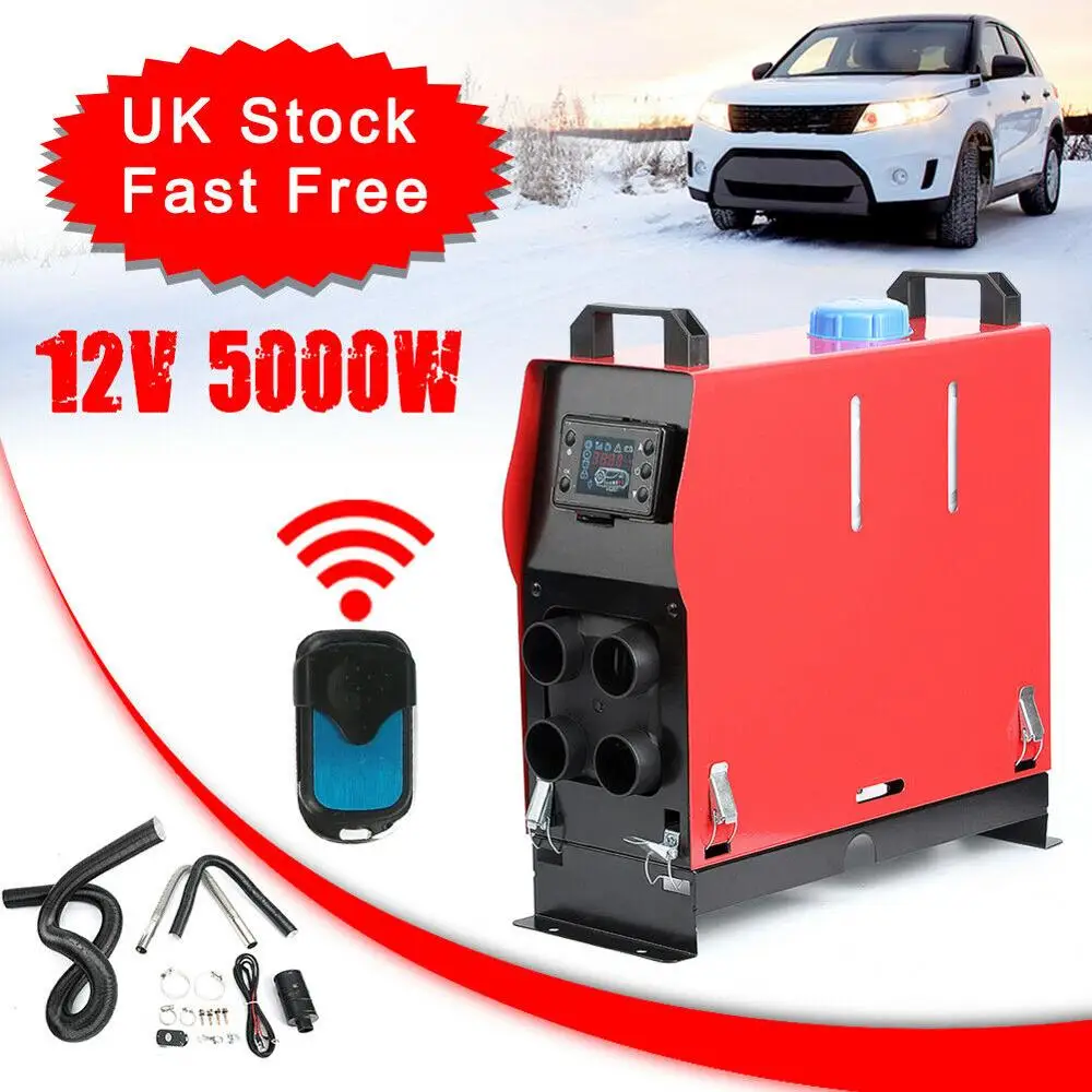 

5000W Parking Heater All-in-One Car Heater 12V 5KW Air Diesel Heater 4-Hole +LCD Monitor Switch For Trucks Motor-Homes Boats Bus