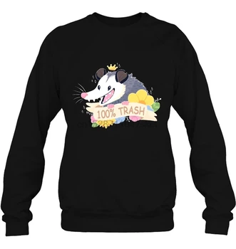 

100% Trash Possum Version Streetwear men women Hoodies Sweatshirts