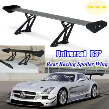 

53'' Hatchback GT Rear Trunk Wing Spoiler Aluminum Adjustable Racing Sport Spoilers Universal For Hatch-back Cars w/ Rear Trunk