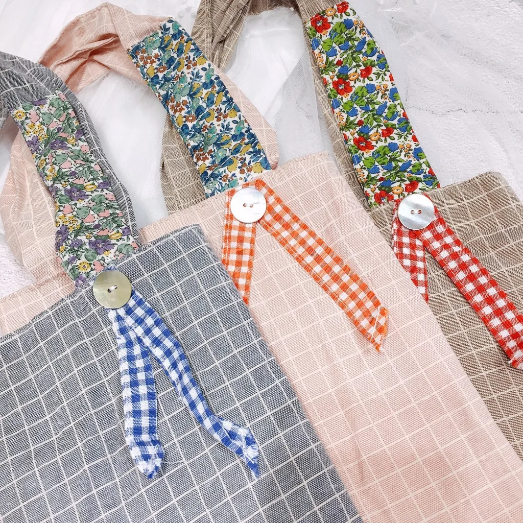

2019 Japanese-style Versatile Pattern Floral-Print Spell Small Bow Square Children Portable Shoulder Bag