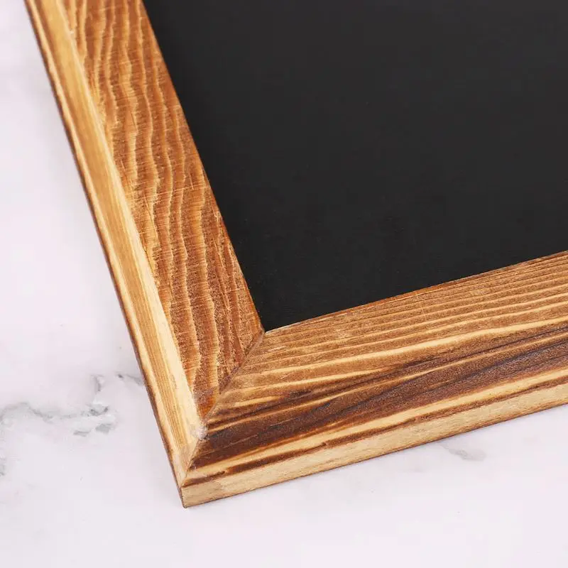 Rectangle Hanging Wooden Message Blackboard Chalkboard Wordpad Sign Kids Board 1XCB