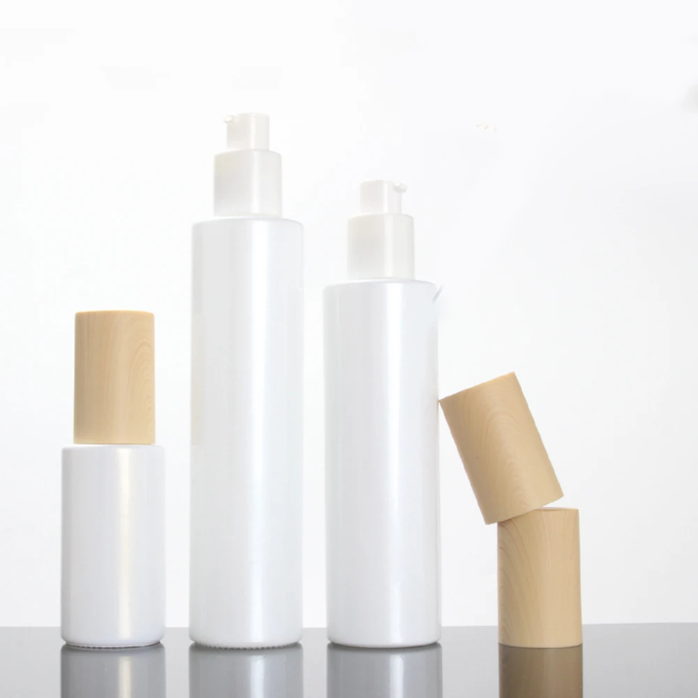 Pearl White Lotion 120 мл бутылка для лосьона, белый/прозрачный пустой флакон для духов с крышкой под дерево - Цвет: Pearl White Lotion