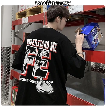 

Privathinker 2020 Street-style Print Tshirt For Mens Summer Harajuku Couple T-Shirt Male Casual Hip Hop Men T-shirts Clothes 5XL