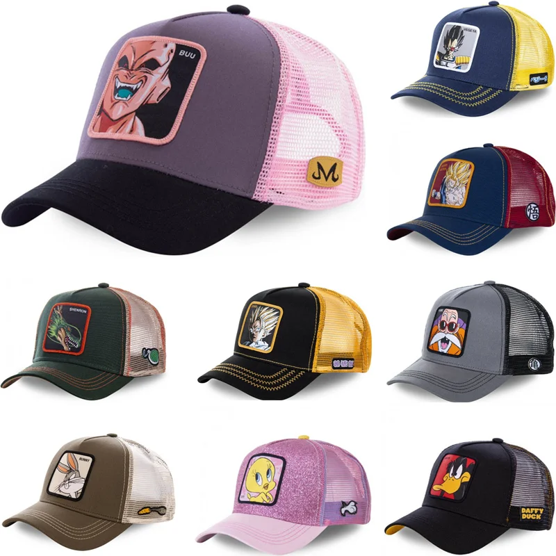 Gorra de béisbol de Dragon Ball 62 para hombre y mujer gorro Snapba Gorra de béisbol de Dragon Ball 62 para hombre y mujer gorro Snapba