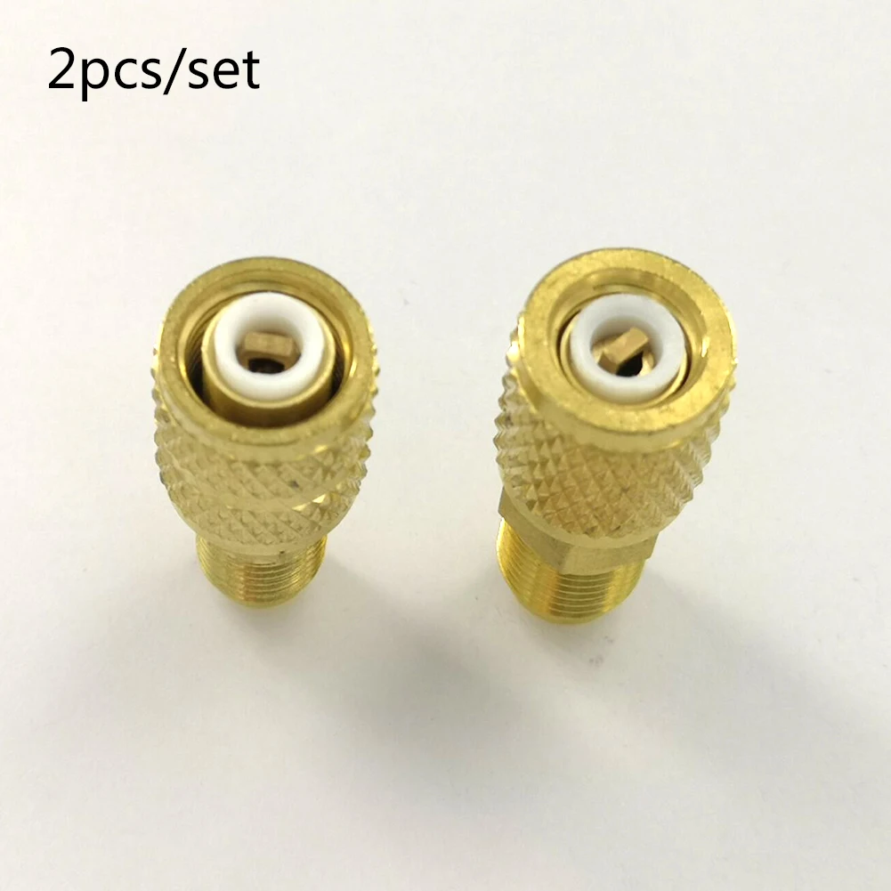 2 Adattatori Pz/Set R410A Adattatore 5/16 Sae F Attacchi Rapidi A 1/4 Sae M Flare 5/16 Sae M A 1/4 Sae Per R410 R32 R22