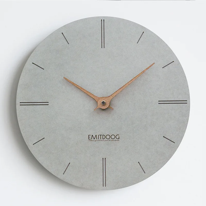 Большие деревянные настенные часы простой современный дизайн для гостиной скандинавские короткие деревянные настенные домашние декоративные часы бесшумные 15 дюймов - Цвет: C