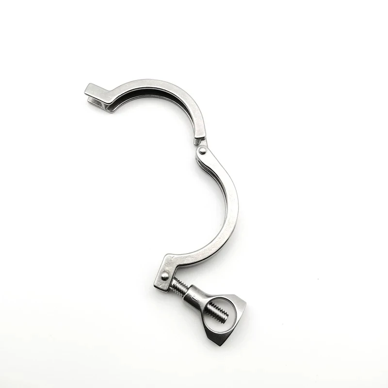 Water Pipe Fitting 304 Stainless Steel Tri Clamp 1.5" 2" (50.5 64 77.5 119mm) Clover Ferrule Fittings Water pipe Quick-Release Metal Nipple Clamps