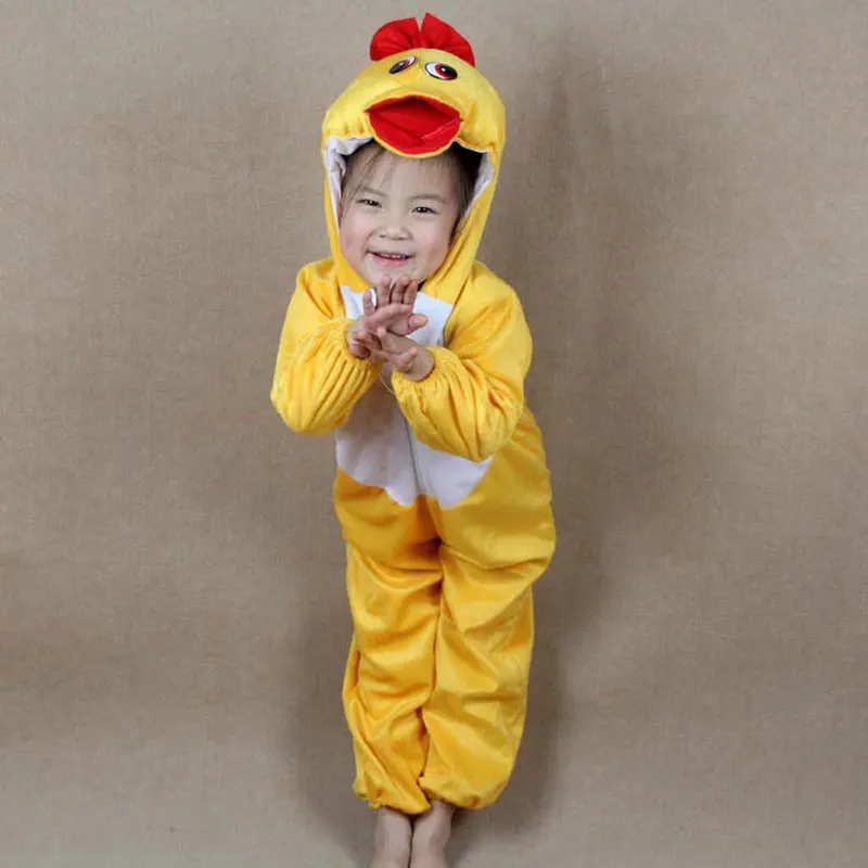 Umorden Baby Girls Boys Cartoon Animal Yellow Duck Costume Cosplay Clothes Children's Day Costumes Jumpsuit for Children Kids