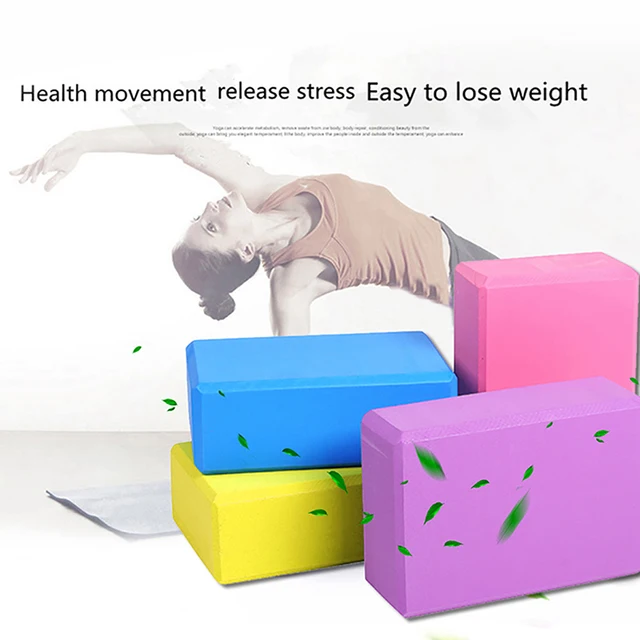 Yoga Block Foam Gym Fitness EVA Yoga Block Colorful Foam Block Brick Exercise Workout Training Bodybuilding