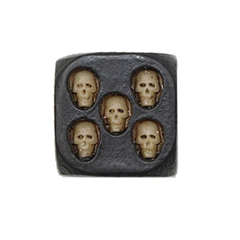 

5 Pcs Bar Vintage Entertainment Grinning Resin Skull Dice Leisure Toys Board Game Devil Party Gambling Accessories Poker
