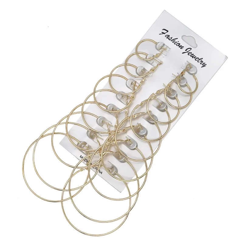 Conjunto De Pendientes De Aro De Acrílico Vintage Para Mujer, Aretes