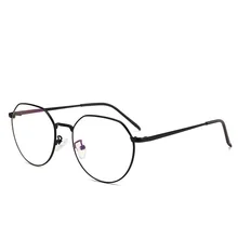 Новинка октября металлические анти-синие очки модные литературные круглые оправа Очки для работы за компьютером унисекс повседневные Дикие ретро компьютерные очки