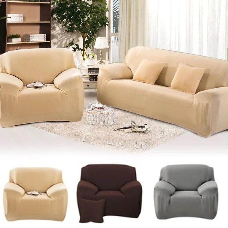 

Sofa Cover Elastic Stretch Sofa Slipcover for Living Room Solid Couch Cover Furniture Protector Armchair Cover All-inclusive