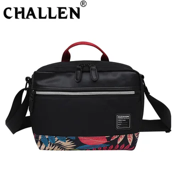 

New Fashion Men's Street Shoulder Crossbody canvas Bags Hip Hop Trend Print Personality Messenger Bags B45-80