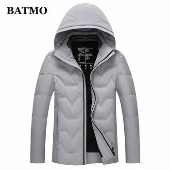 

BATMO 2019 new arrival winter high quality 90% white duck down hooded jackets men,men's winter coat,938