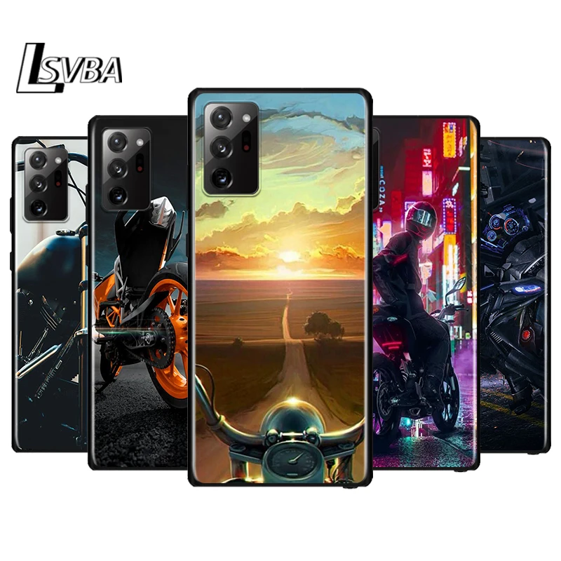 Крутой мотоциклетный чехол для Samsung Galaxy Note 20 Ultra 10 9 8 Pro S10E S10 5G S9 S8 S7 Plus Черный