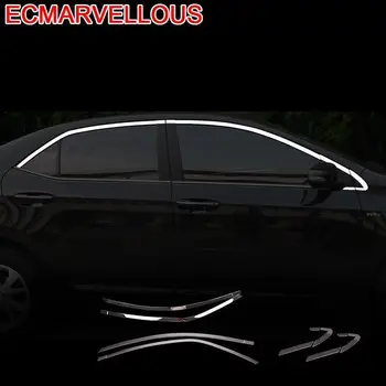 

Auto Window Foot Pedal Automobile Chromium Decorative Car Styling Sticker Strip Modification 14 15 16 17 18 FOR Toyota Corolla