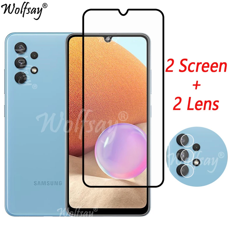 Vetro Temperato A Copertura Totale Per Samsung Galaxy A32 Pellicola Salvaschermo Per Samsung A32 A12 M22 M52 Vetro Per Fotocamera Per Samsung A32 Vetr