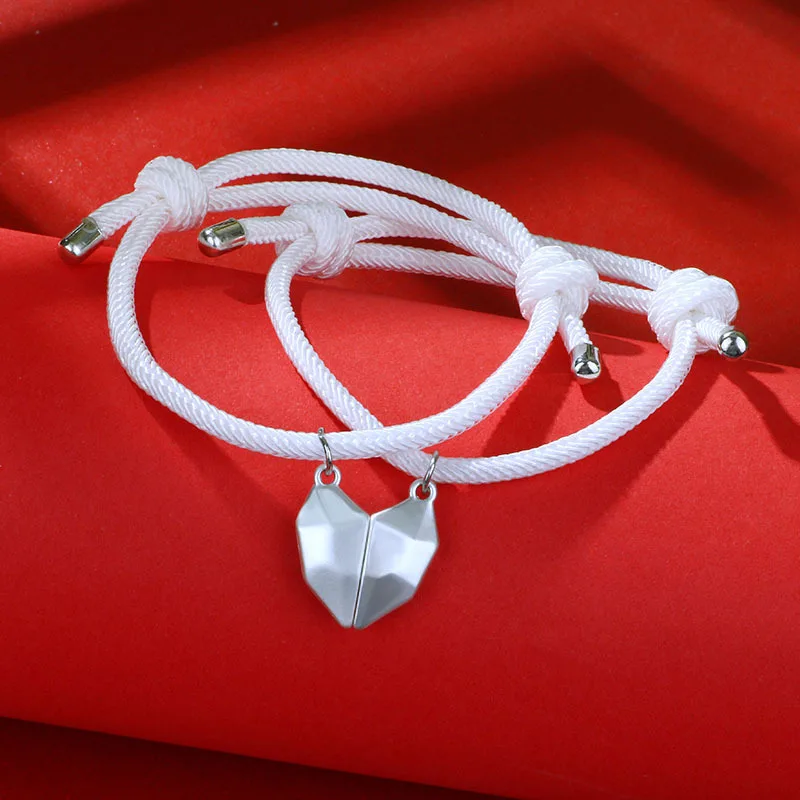 Magnetic Heart Shaped Matching Bracelet Couple Bracelet - Temu