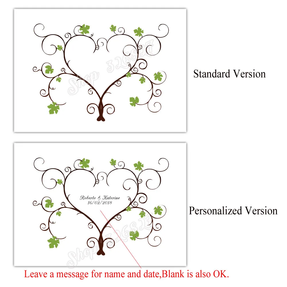 Свободный изготовленный на заказ имя, дата мультфильм свадебное Дерево отпечатков пальцев гостей, стилизованный подарок на свадьбу, "сделай сам" Книга для подписей посетителей праздничный сувенир с штемпельная подушечка - Цвет: HK042
