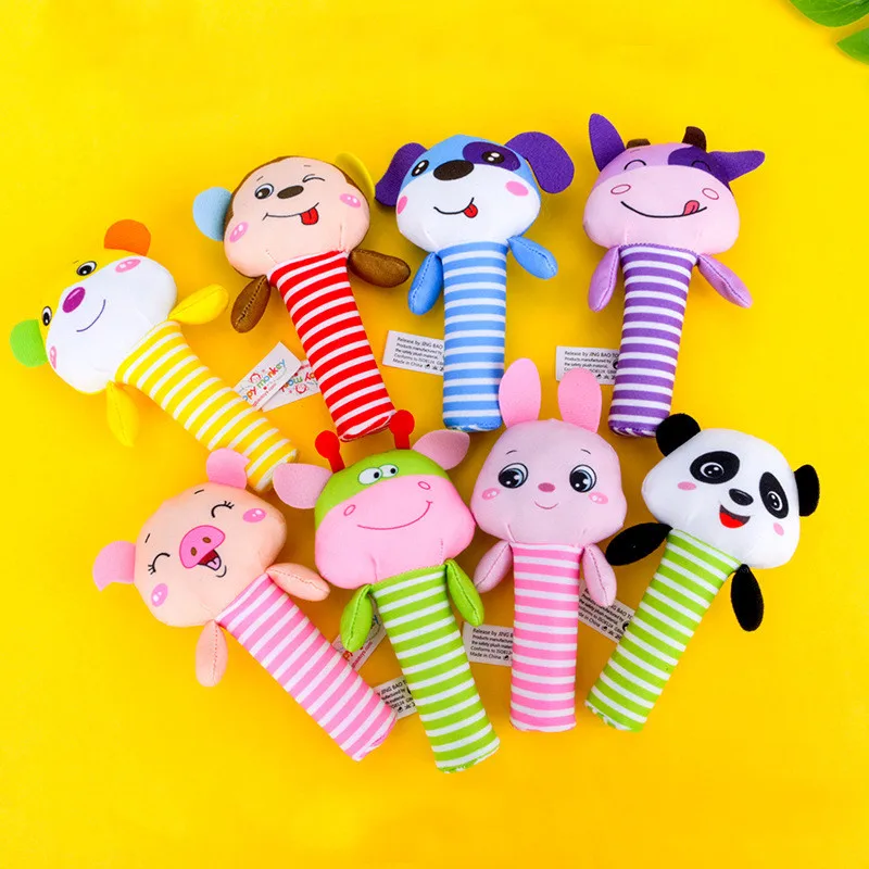 Baby Toys Squeaker with Rattles Infant Toys Hand Grasp Rattles Developing Baby Toys 0-12months Toys for Newborns baby speelgoed