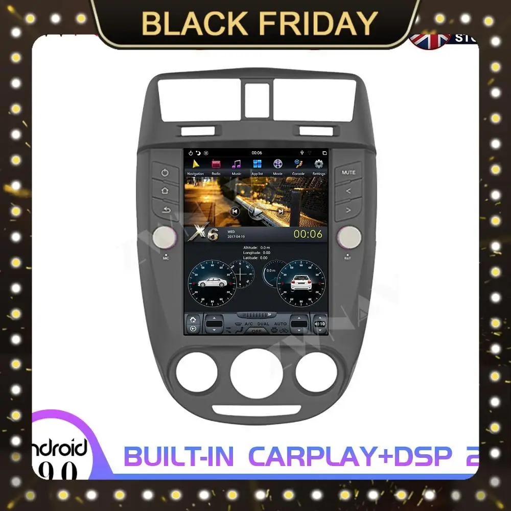 

Tesla Style Android 9 4+128GB PX6 Car Audio GPS Navigation For Buick Excelle 2008-2015 Head Unit Multimedia Player Auto Radio