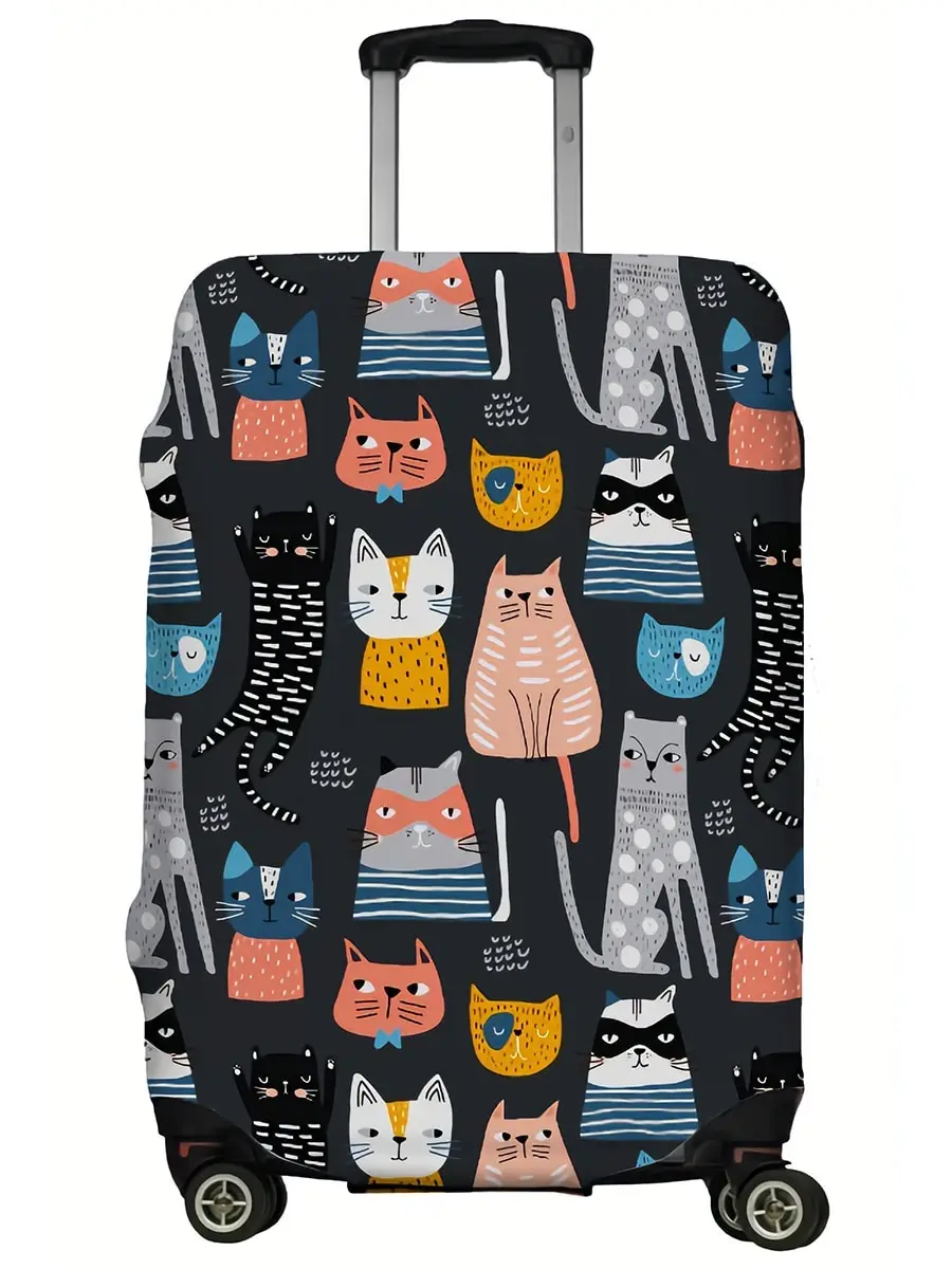 Housse De Protection Pour Valise Motif Chat[x7489
