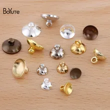 

BoYuTe (100 Pieces/Lot) 6MM 8MM 10MM Metal Brass Bead Caps End Stopper Clasp Diy Handmade Jewelry Making Materials