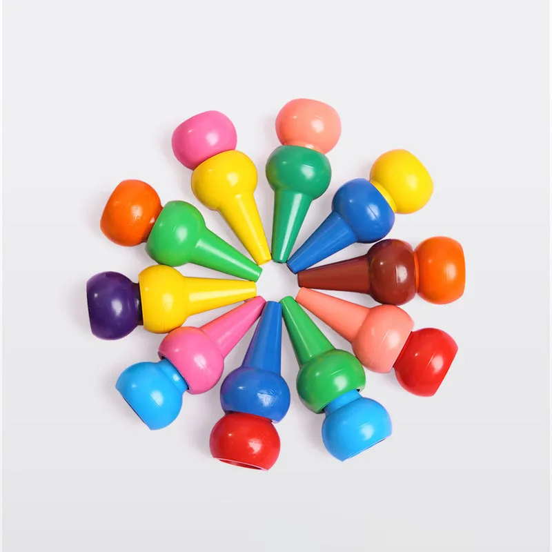 Non-toxic children's safety color Crayon baby 3D finger art Supplies kindergarten Easy to erase educational kid stationery colored crayons,children painting supplies