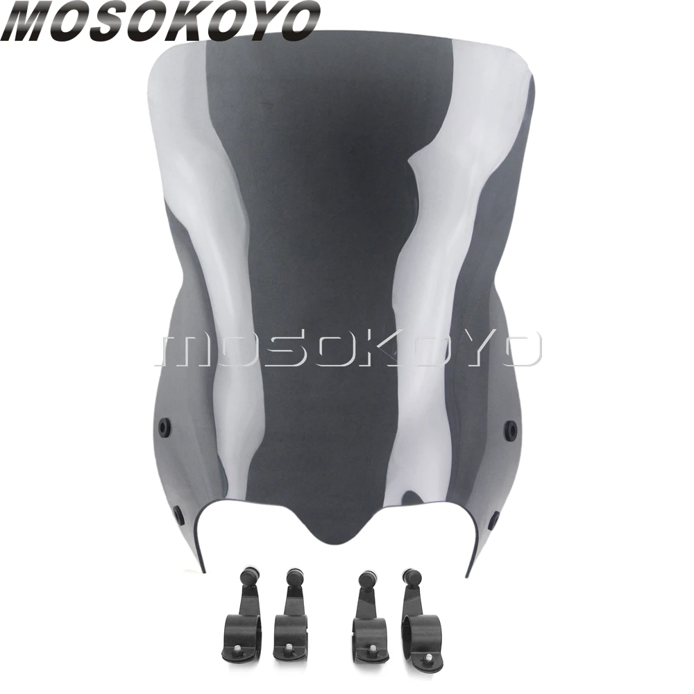 Smoke Black Clamp Мотоцикл лобовое стекло темный дым ветер экран ПК экран для Suzuki Boulevard M109R M109R2 M50 M90 Boss Limited 2006- дефлектор - Цвет: Smoke Black Clamp