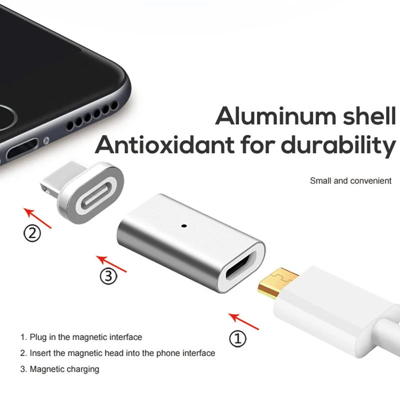 Магнитный адаптер для зарядки Mirco USB разъем Micro Usb зарядное устройство адаптер для Android Micro USB Iphone type C