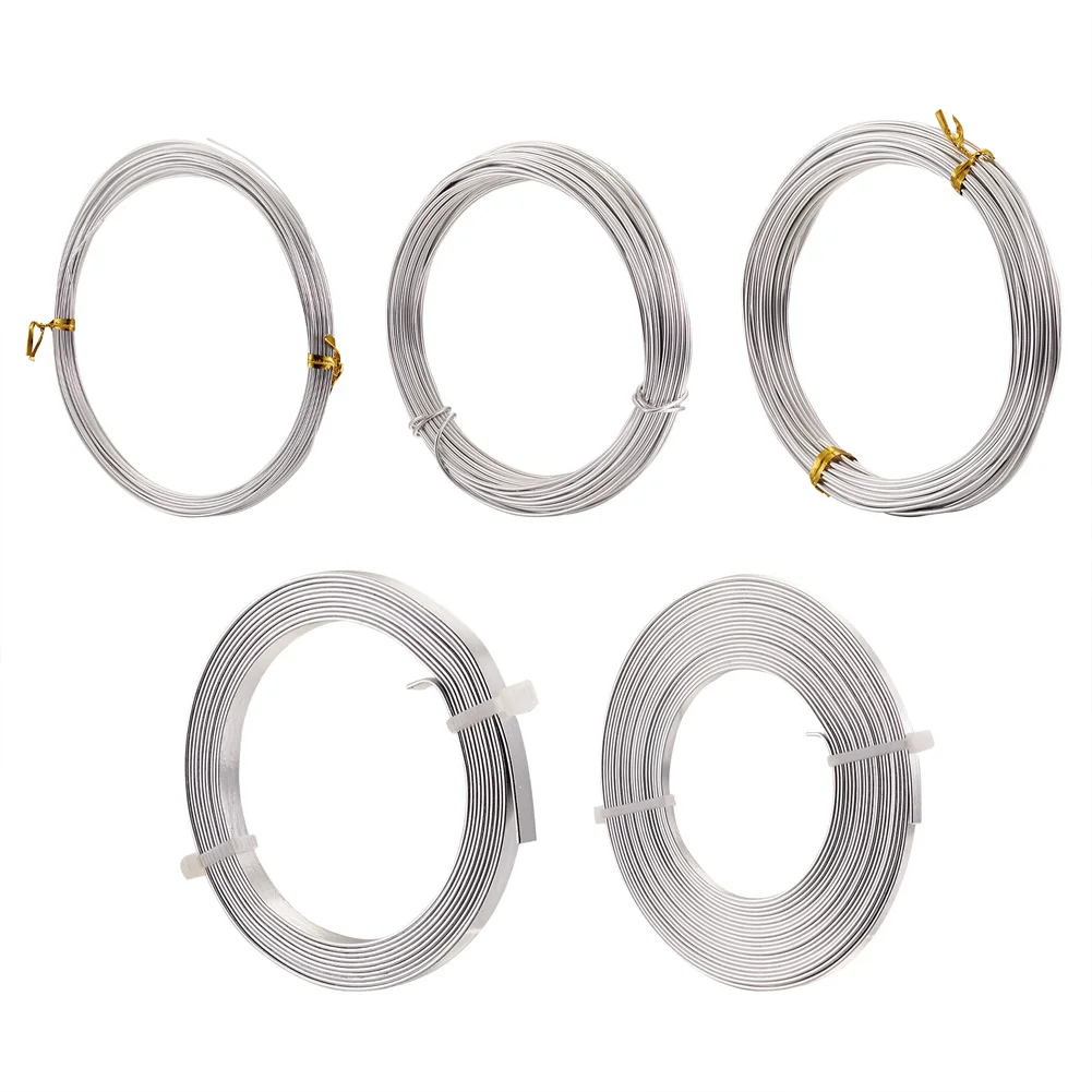 

5 Rolls 0.8/1/1.5mm Gold/Sliver Color Aluminium Wire For Bracelet Necklace Jewelry Making Beading Wire DIY Craft Accessories
