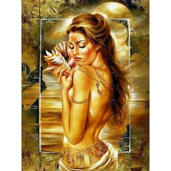 

Direct Selling Portrait Diy Diamond Painting Cross Stitch Mosaic diamond Embroidery New Fashion Beauty Dancing Girls decor AA221