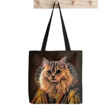 

Shopper Kitty cat pet classic royal Printed Tote Bag women Harajuku shopper handbag girl Shoulder shopping bag Lady Canvas Bag