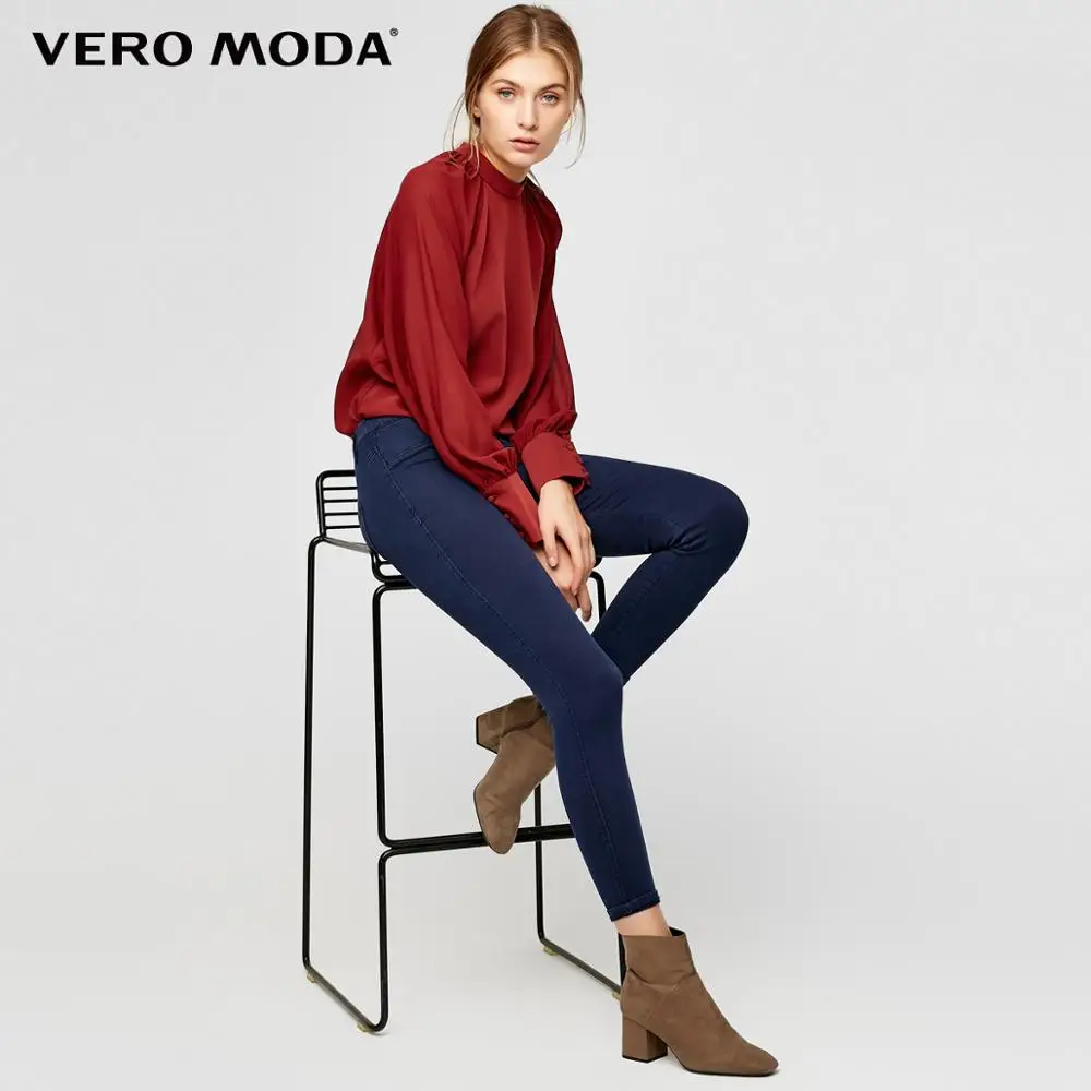 Vero Moda джинсы женские узкие эластичные джинсовые брюки с запахом Женские |
