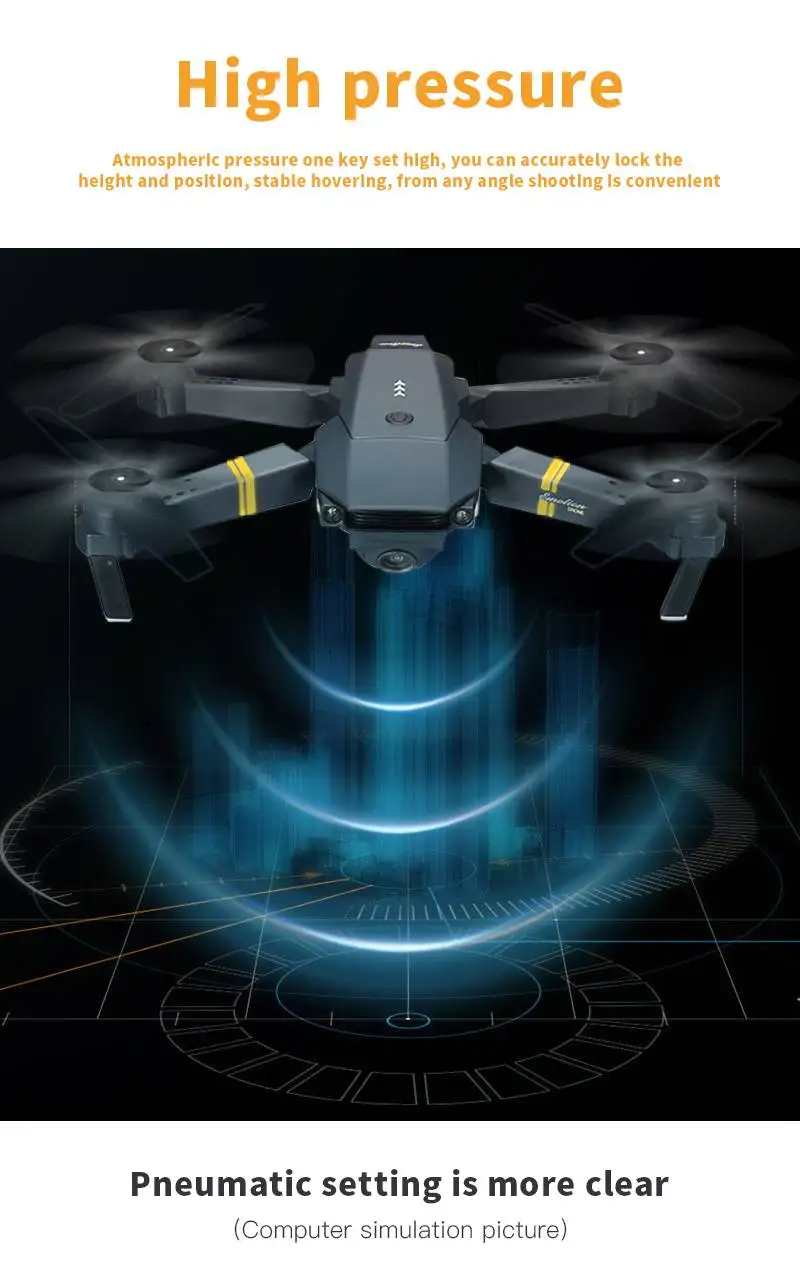 Eachine E58 Wi-Fi FPV с широкоугольной hd-камерой, режим высокой фиксации, складной рычаг, Радиоуправляемый квадрокоптер RTF Drone VS VISUO XS809HW JJRC H37