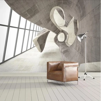 

Milofi wallpaper mural custom 3D modern abstract geometric line sofa living room background wallpaper mural