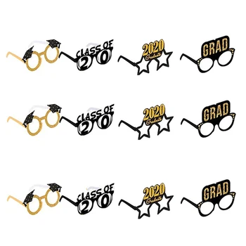 

24pcs Graduation Glasses Funny Eyewear Party Supplies Favors Interesting Eyeglasses Photo Props Accessary for Students