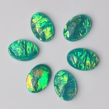 

Resin Stone Diameter 13x18mm Oval 43# high-quality Cabochon Dome Flat back beads DIY Jewelry Finding Cameo Pendant Setting