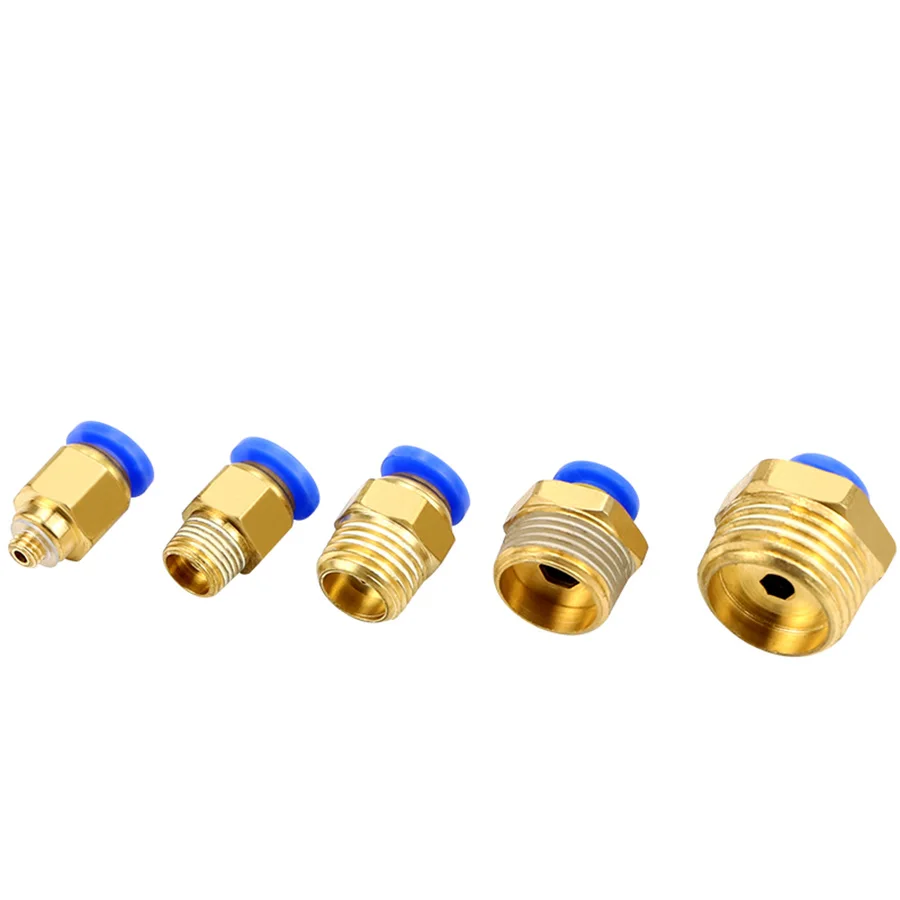 1/8 &quot1/4" 3/8 &quot1/2" BSP штекер для трубки OD 8/6/4/10 мм латунный Пневматический ПУ
