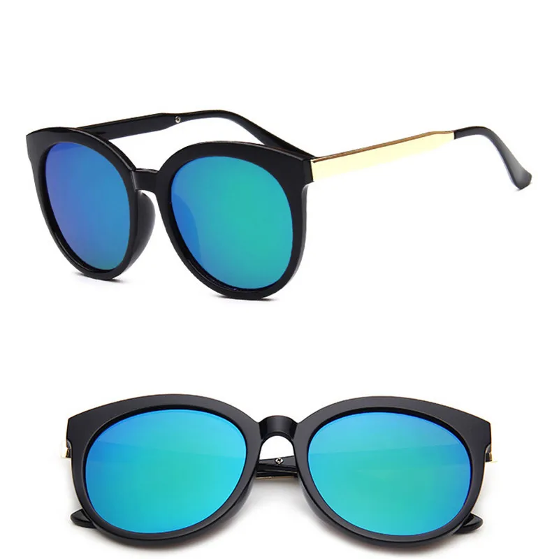 RBROVO, винтажные Круглые Солнцезащитные очки для женщин, фирменный дизайн, для покупок, очки в большой оправе, уличные очки, солнцезащитные очки, UV400 - Цвет линз: Green