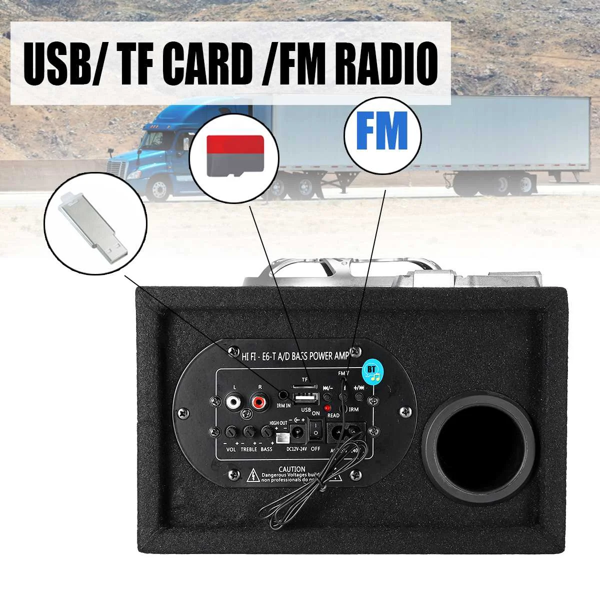 12-24 В/110-240 в 500 Вт 6 дюймов bluetooth сабвуфер динамик авто стерео усилитель домашний u-диск TF fm-радио высококачественный музыкальный плеер