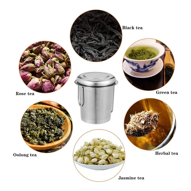 Long Handle Tea Infuser Basket Stainless Steel Mesh Loose Leaf Strainer Filter For Teapot Accessories