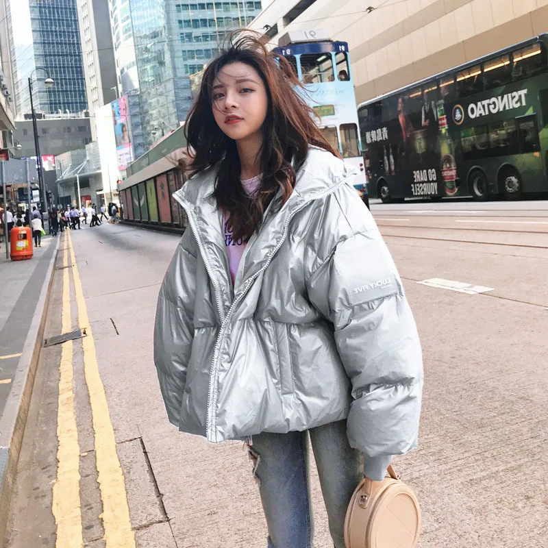 

Photo Shoot INS down Coat Women's Short Cotton Coat 2019 New Winter Korean-style Loose Cotton Overcoat Students Small Cotton-Pad
