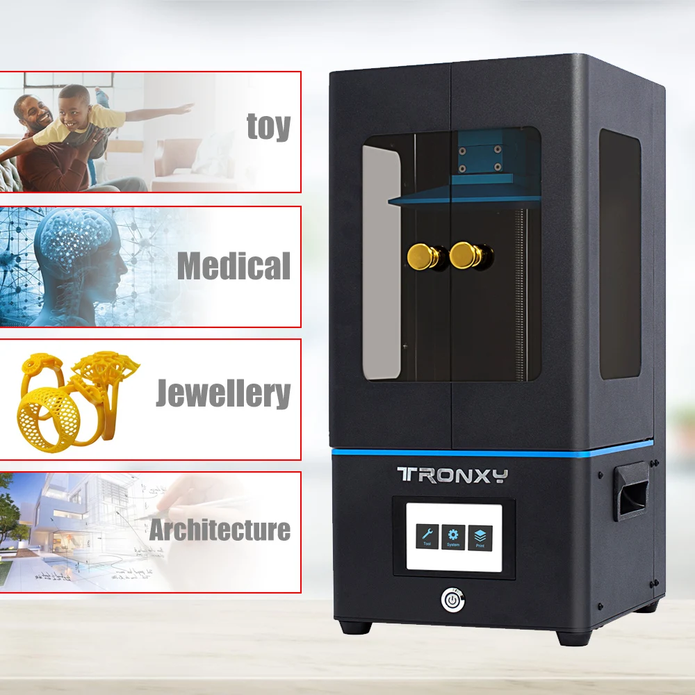 3D принтер Tronxy с УФ смолой Высокоточный ЖК дисплей для отверждения света